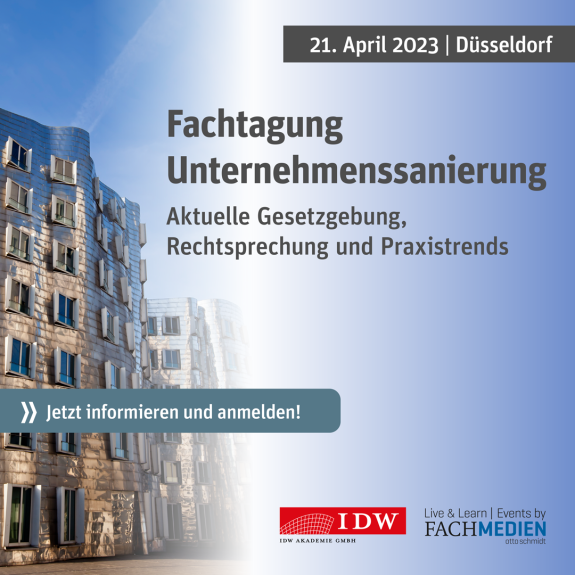 Fachtagung Unternehmenssanierung 2023 von DER BETRIEB